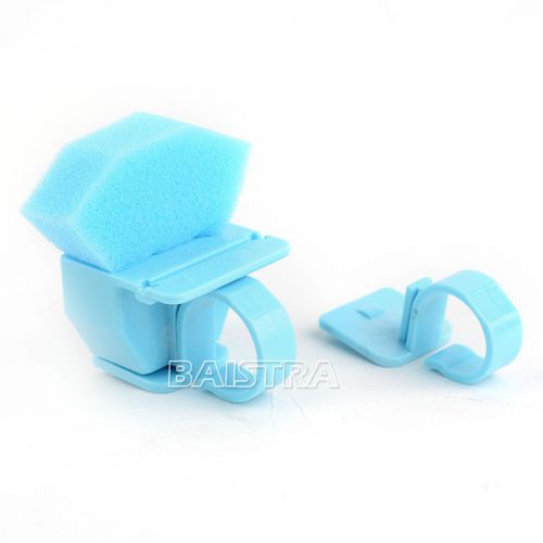 1pc dental autoclavable blue finger ring endo file ruler guage with sponge foam for sale