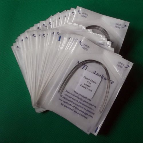 10 packs dental orthodontics super elastic niti arch wire round oval form for sale