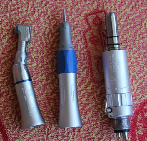3pcs nsk 203c set  dental low speed handpiece latch contra angle high speed for sale