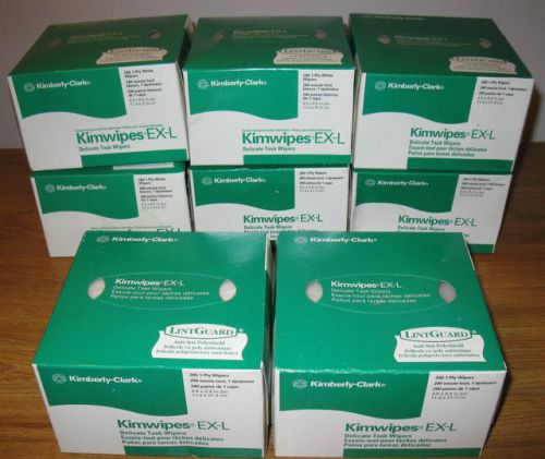 Kimberly-clarke kimwipes ex-l, 8 boxes - new unused never opened for sale