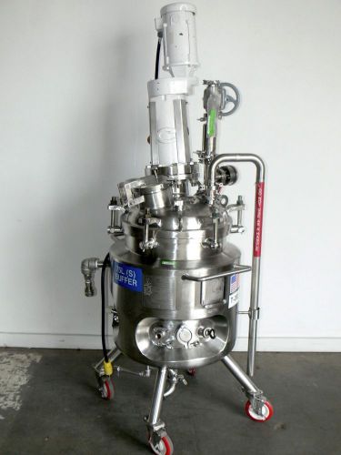 PRECISION STAINLESS Inc. 75 LITER JACKETED BIO-REACTOR W/ MIXER &amp; PALL FILTER