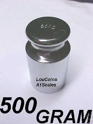 500 Gram Scale Calibration Weight - Chrome and Accurate M2 Class - FREE SHIPPING