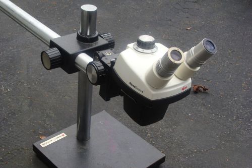 Leica / bausch stereozoom 4 microscope 10x eyepieces boom stand  very nice for sale
