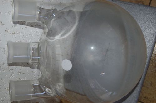 LG Glass  flask round bottom 3-neck 45/50 10 liters 10L large crack