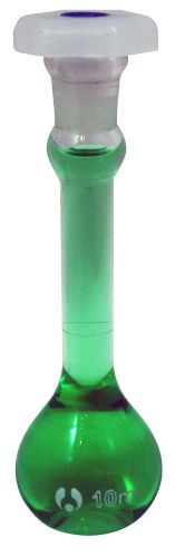 10ml volumetric glass flask with shatterproof plastic stopper for sale