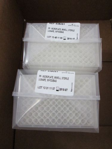 Greiner Microplates, #650261, Set of 2 Packs, 96-Well, PP, U-Bottom, Non-Sterile