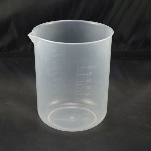 1000ml measuring cup graduated plastic beaker new x1