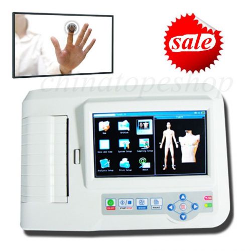 Sale ce color touchscreen 6 channels 12 leads ecg ekg machine electrocardiograph for sale