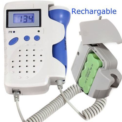 Angelsounds jpd-100b fetal doppler 3mhz w/battery, charger, gel new  fda for sale