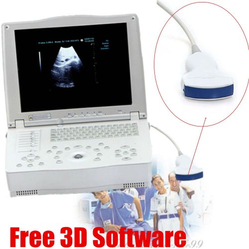 NEW CE ULTRASOUND SCANNER/DIAGNOSTIC SYSTEM MACHINE With CONVEX PROBE + FREE 3D