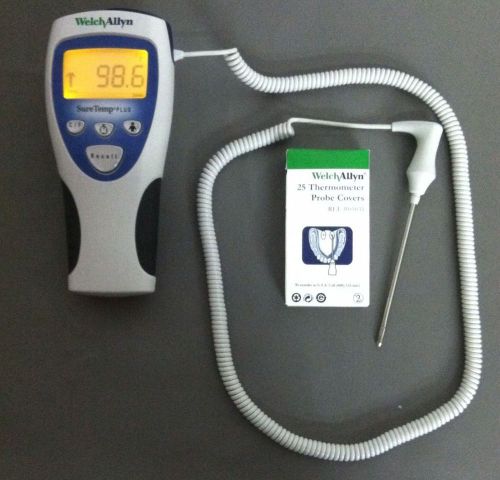 Welch Allyn SureTemp Plus 692 Thermometer w/ 9&#039; Probe &amp; Probe Covers Sure Temp
