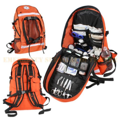 Ems emt trauma medical first response back pack backpack - orange for sale