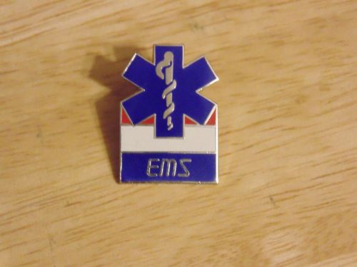 Ems star of life pin, brand new, 1&#034; tall 3/4&#034; wide, clutch back for sale