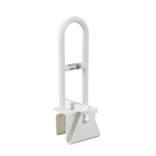 Drive medical steel clamp on tub rail, white for sale