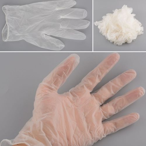 Hot New 100Pcs PVC Disposable Gloves L for Food Preparation Household Craft