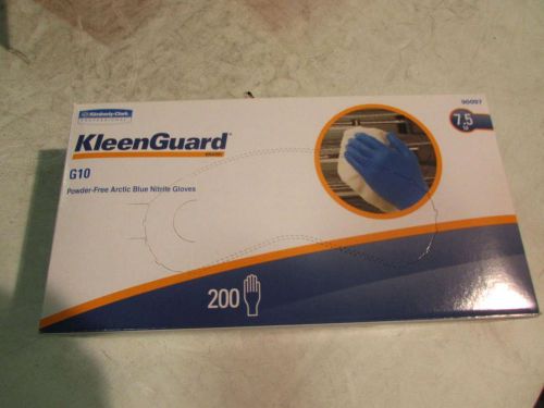 Lot of (10) Kleen Guard 90097 Nitrile Glove PF Medium Artic Blue 200PK