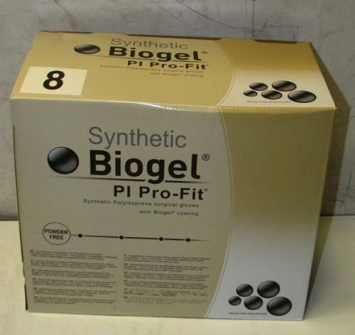 200 Pair Molnlycke 47980 Biogel PI Pro-Fit Size 8 Sterile Surgical Gloves