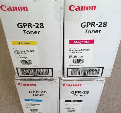 CANON GPR-28 FULL SET of TONER Yellow, Magenta, Cyan &amp; Black FREE SHIPPING
