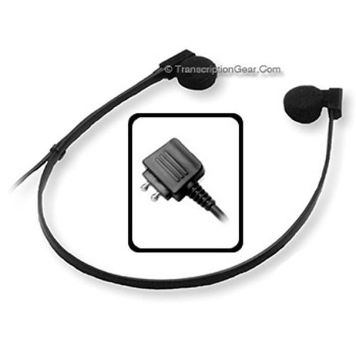 Twin Speaker Under Chin Headset With Dictaphone Twin-pin Plug
