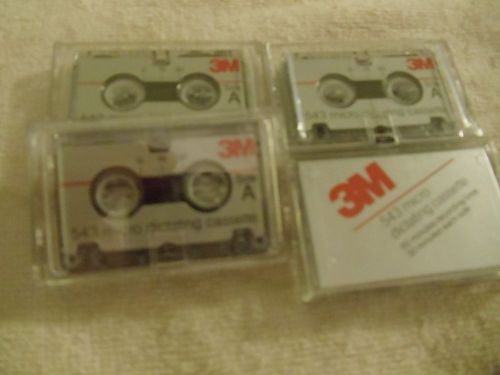 3M 543 Micro Dictating Cassette Tapes Box of 4,B/N free ship usa