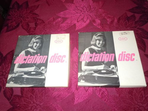 2 Vintage Dictation Disc Box Sets (SET 480)