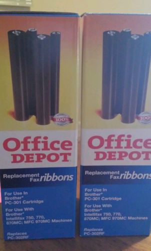 Brother PC-301 replacement fax ribbons (lot of 4 Office depot) Stock up sale!!