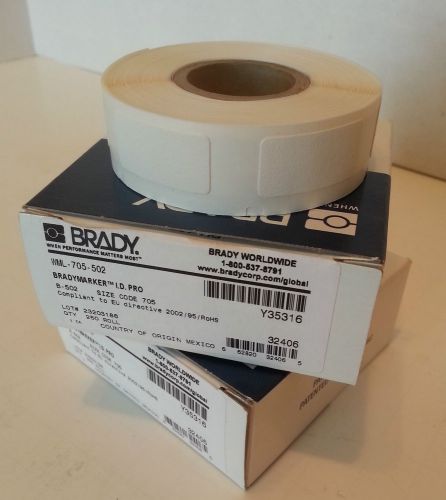 lot 2 Rolls BRADY Bradymarker Wire Marking Labels WML-705-502 250 per roll
