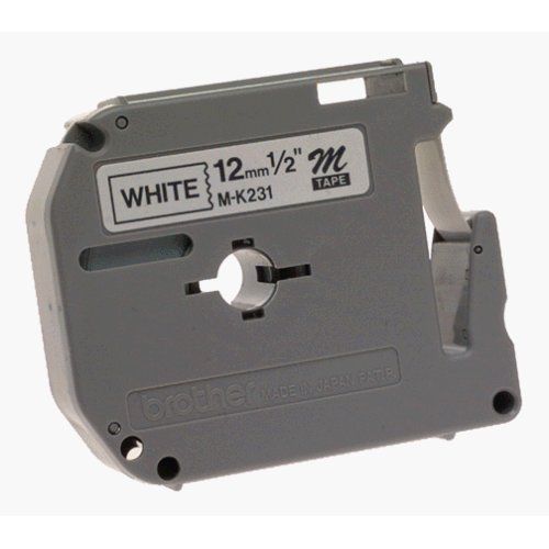 Brother m231 1 2-inch black on white tape for p-touch labeler ee490781 mint home for sale