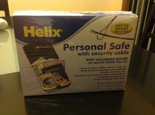 Helix Deluxe PERSONAL SAFE with SECURITY CABLE ~Great for Valuables &amp; Drugs! NEW