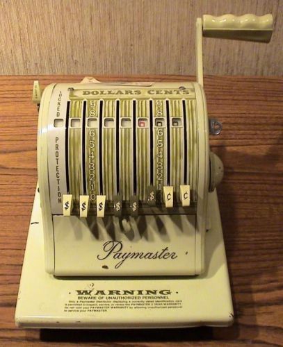 Vintage Paymaster Series S-1000 Check Writer &amp; Protector S1000 W/Key