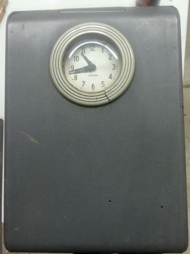 Vintage Stromberg time clock Model NO. 10 with impulse device &amp; key!