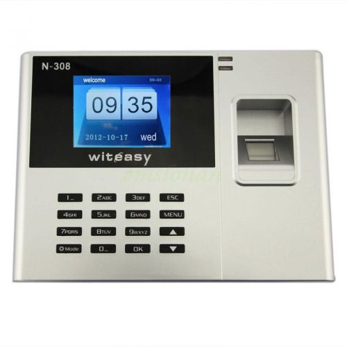 N-308 biometric fingerprint attendance time clock employee payroll recorder new! for sale