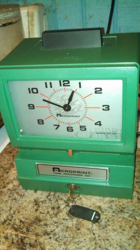Acroprint model 125nr4 manual time recorder - 011070411 for sale