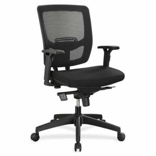 Lorell Exec Mid-back Chair, 28&#034;x26-1/2&#034;x42-1/2&#034;, Black (LLR84562)