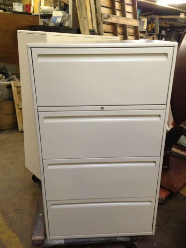 ***4 drawer lateral sz file cabinet by haworth office furn w/lock&amp;key 30&#034;w*** for sale