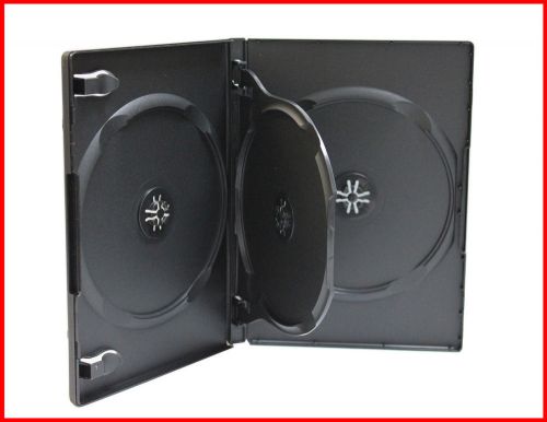 14mm quad dvd cd movie game case black multi 4 disc with flip 18 pk canada n usa for sale