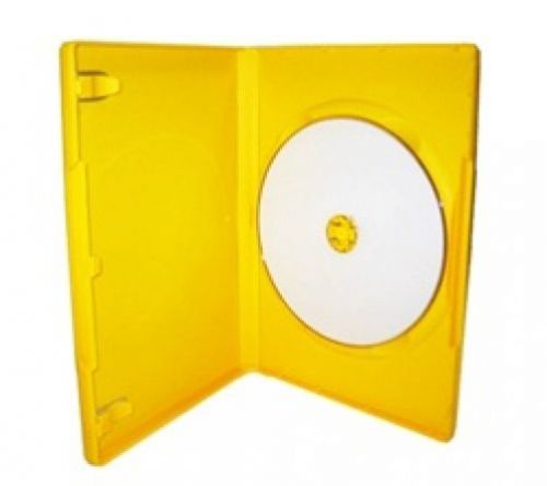 100 standard solid yellow color single dvd cases for sale