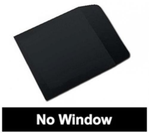 300 Black Paper CD Sleeves with Flap (No Window)