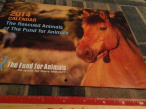 2014 The Rescued Animals Of The Fund For Animals WALL CALENDAR Rescued Animals