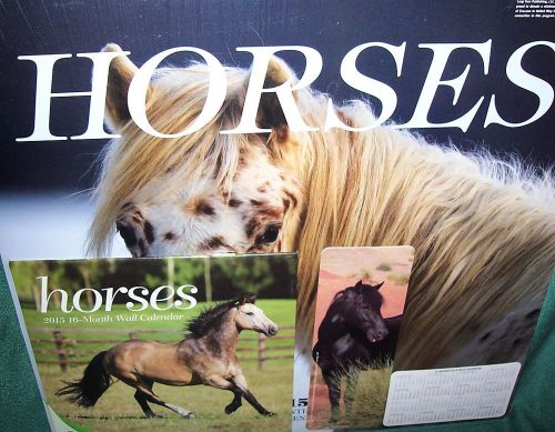 2015 Wall Calendar 16 Month Wild Domestic Majestic Horses 3 Free Horse Bonuses