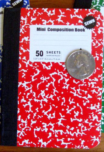 1 mini composition notebook stitched sewn book journal small lined paper sewed for sale
