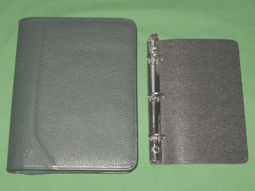 Classic ~1.0&#034;~ green faux-leather day runner planner aag binder franklin covey for sale