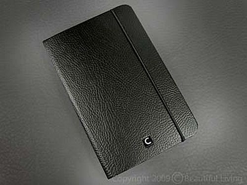 Cartesio 2015 Small Black Leather Weekly Planner Vertical Format 3 1/2 &#034; X 5 1/2 &#034;