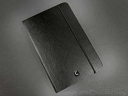 Cartesio 2015 small black leather weekly planner vertical format 3 1/2 &#034; x 5 1/2 &#034; for sale
