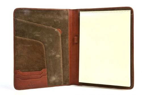 Tony Perotti Italian Leather Prima Business Writing Pad Brand New in Cognac