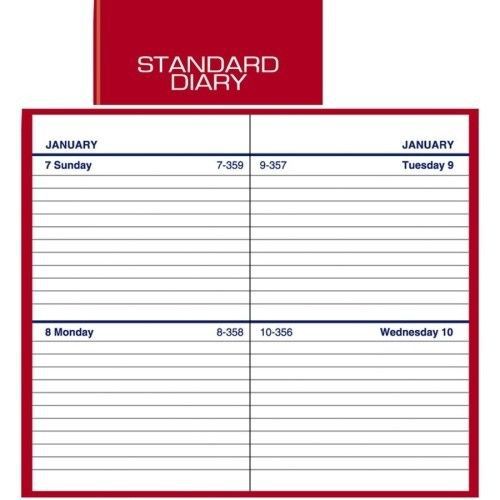 At-A-Glance Standard Business Diary, 2 Days/Page, 2-3/4&#034;x4-5/8&#034;, Red, 2013