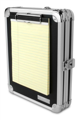 Vaultz Locking Storage Clipboard Letter Size Sheets Black Vz00151 New Clear