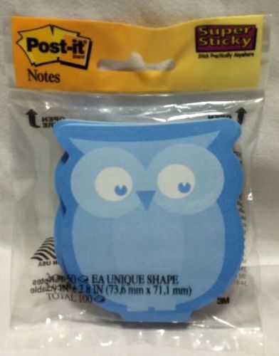 NEW Post-it Super Sticky Notes  3 x 3 Inches (Blue Owl)