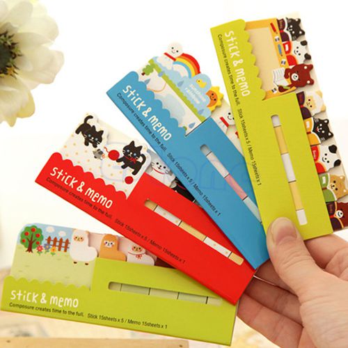 Lovely funny joy sticker post it bookmark memo marker point flags sticky notes for sale