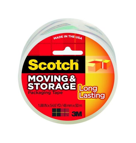 Scotch long lasting moving &amp; storage packaging tape 2&#034; x 55 yd shipping box mint for sale